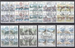 Tierkreiszeichen 1982 / 1983 im 4er-Block mit Orts-ET