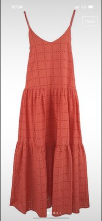 Abito lung Ottod’ame, in cotone pizzo San gallo, taglia IT42