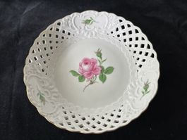Meissen Teller mit Rose, Steiger, Wandteller, Top Zustand!