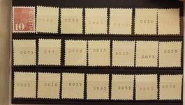 3573) 483RM, Lot, 21 Rollenmarken mit Nr. postfrisch