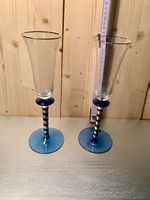 2x sehr schöne Sektgläser, blau/gold 🥂🥂