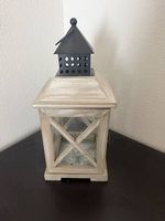 Holzlaterne / Windlicht mit Glas  ca. 37 cm