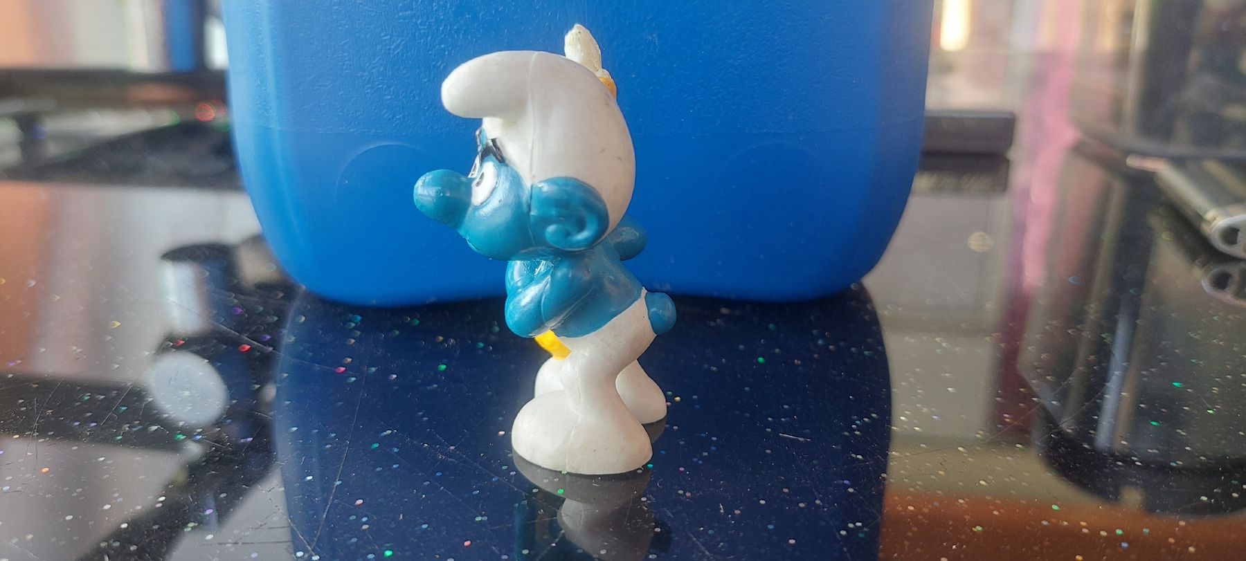 Statuette: Schlumpf Figur Peyo Applause mit Stift  – Usato da Hölstein venduto da Milka92 1