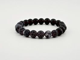 Herrenarmband Achat und Onyx Schwarz Heilsteine/Edelsteine