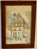 NAIVE BLEISTIFTZEICHNUNG, BAUERNHOF, DATIERT 1841 ?