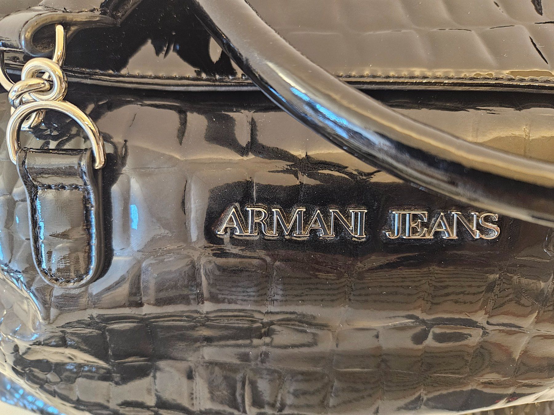 Armani Borse da donna: Armani Jeans Tasche Lack Schwarz – Usato da Bern venduto da Alea6892 1