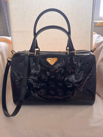 Maison Mollerus Lackledertasche 32x19 cm Umhängetasche, NEU