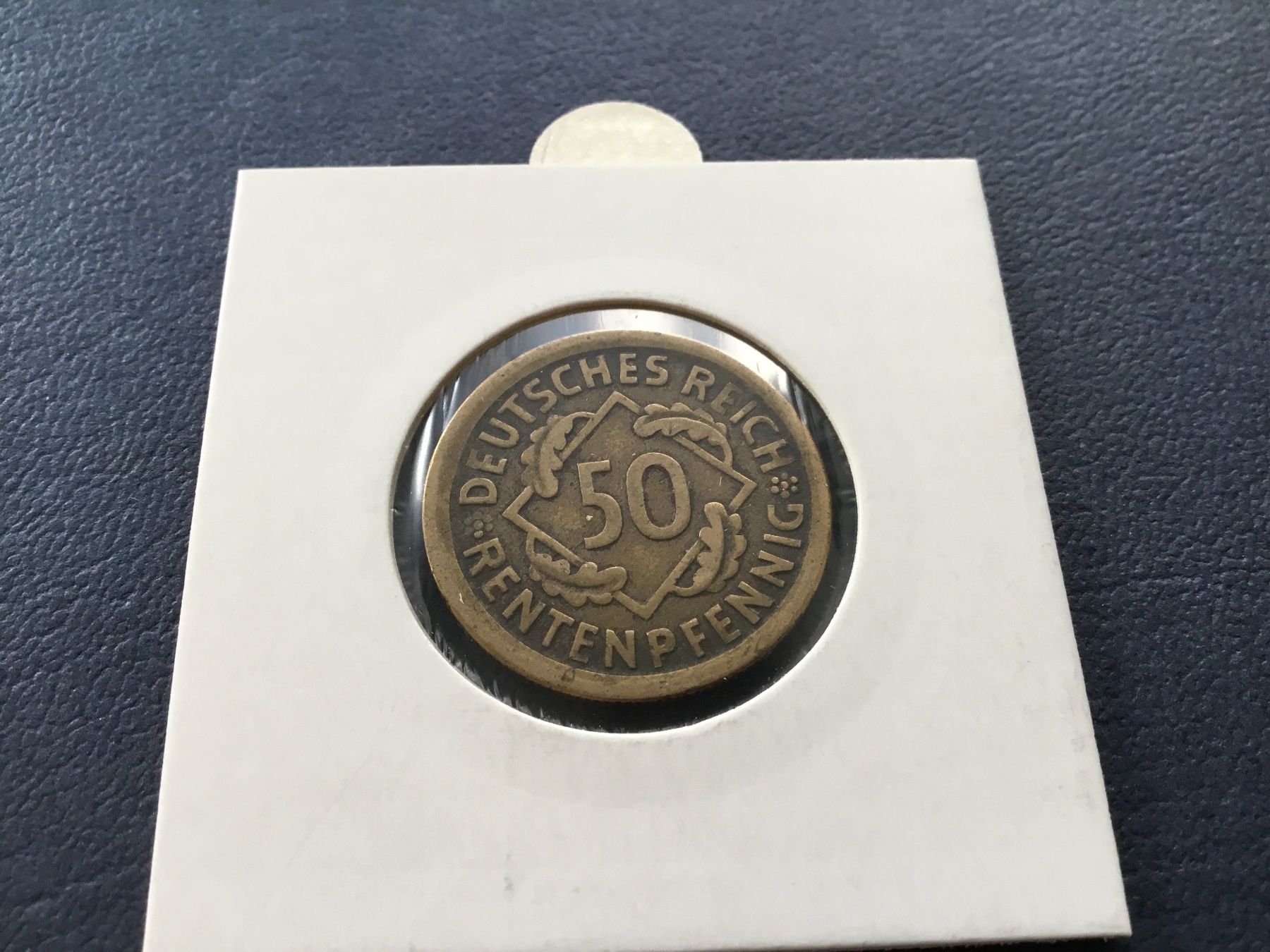 Tutti le monete: 50 Rentenpfennig 1924 D  selten – Usato da St. Margrethen SG venduto da alfapeugeot10 3