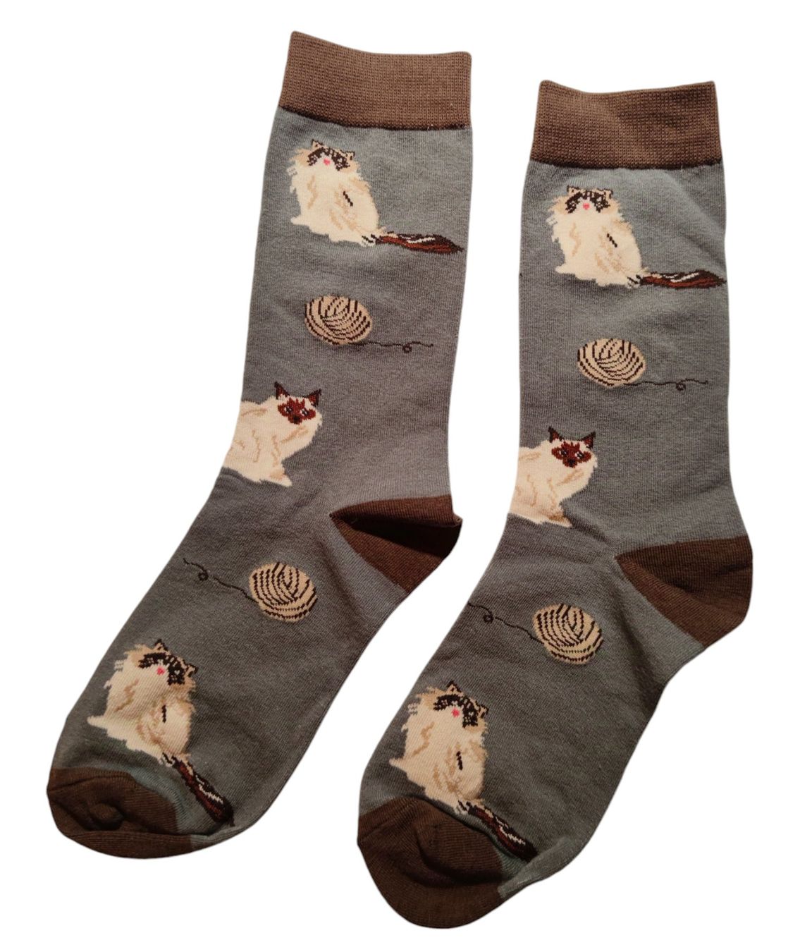 Calze: Socken Katzen / Cats / Wollknäuel – Nuovo e nell'imballaggio originale da Zürich venduto da amysmith 1