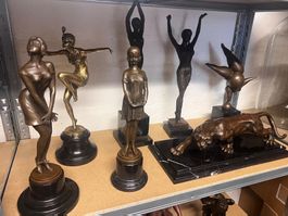 7 Grosse Bronze Figuren”Garagenbox wegen Umzug zum verkaufen