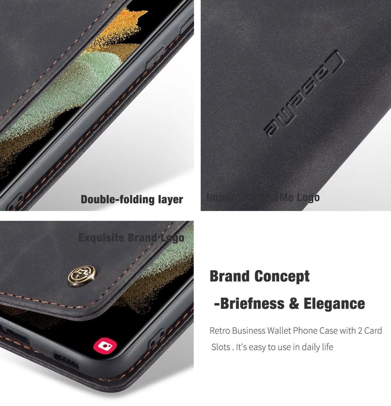 Cover & Protezioni schermo: CaseMe Galaxy S21+ Luxus Leder Case – Nuovo e nell'imballaggio originale da Zürich venduto da Store-247 4