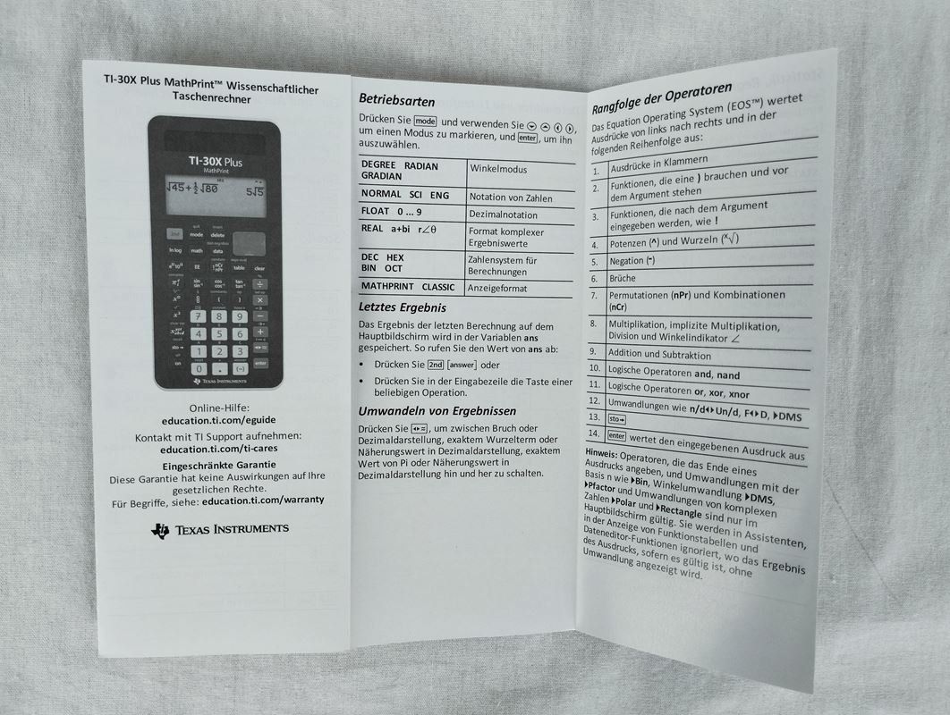 Texas Instruments Calcolatrici tascabili: TEXAS INSTRUMENTS Taschenrechner TI-30X Plus – Nuovo (secondo la descrizione) da Schübelbach venduto da Restwert_Schubelbach 4