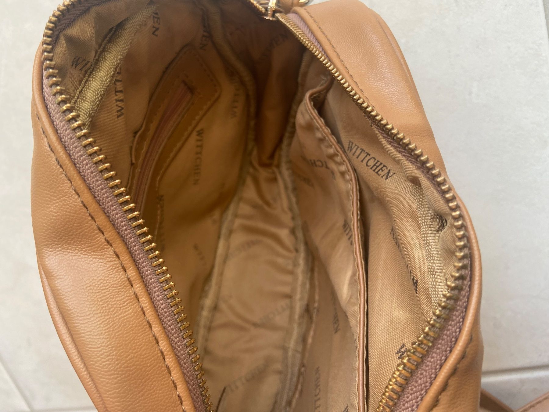 Borse da donna: Ledertasche WITTCHEN, ca. 23x15x5cm, beige – Usato da Bassersdorf venduto da TB01011 2