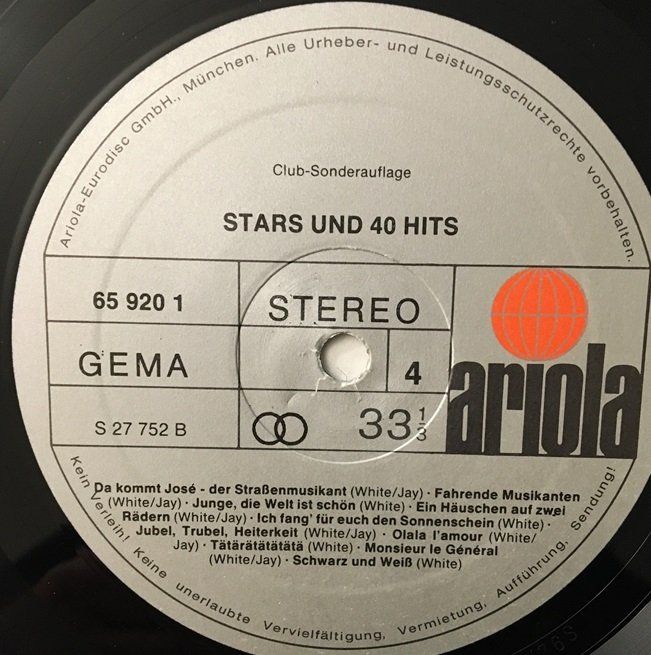 Dischi in vinile: Stars und 40 Hits (2 LPs) – Usato da Grüningen venduto da azulmarron 5