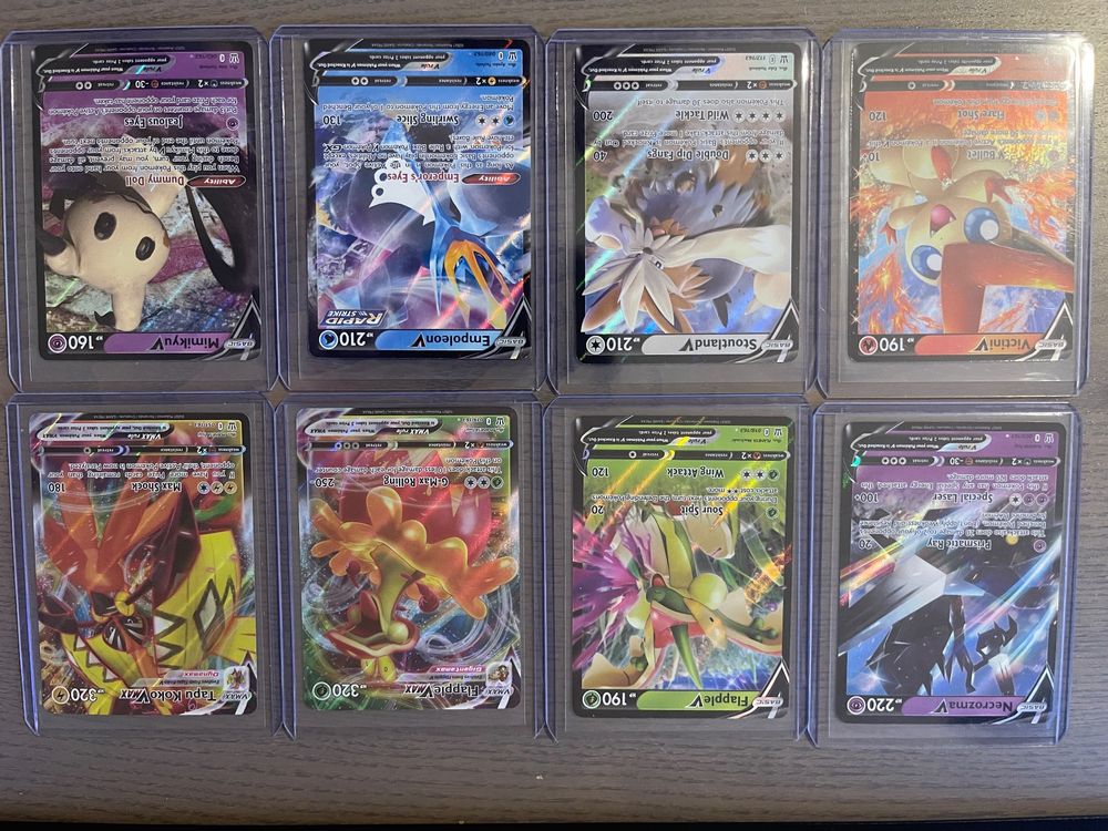 VMAX Pokémon Karten 55-teilig - Seltene Sammelkarten Set Mit Deckbox