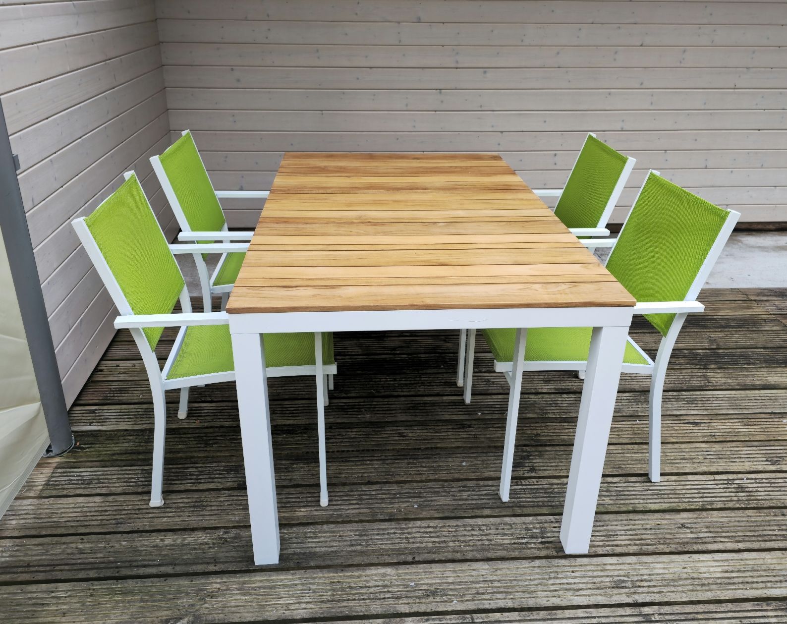 Tavoli: Gartentisch mit 4 Stühlen (Teakholz) – Usato da Etzgen venduto da VierRingeA6