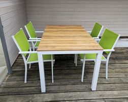 Gartentisch mit 4 Stühlen (Teakholz)
