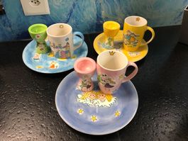Mila Tassen Frühstücksteller Eierbecher Kindergeschirr