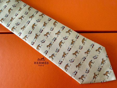 Cravate HERMES-Paris „Horses" - avec box original