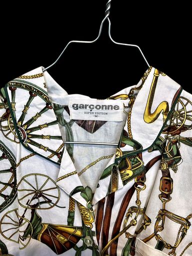 Camicette: Geronimo Button-Down-Hemd im Vintage-Stil mit Reiterprint – Usato da Zug venduto da vinokilo 4