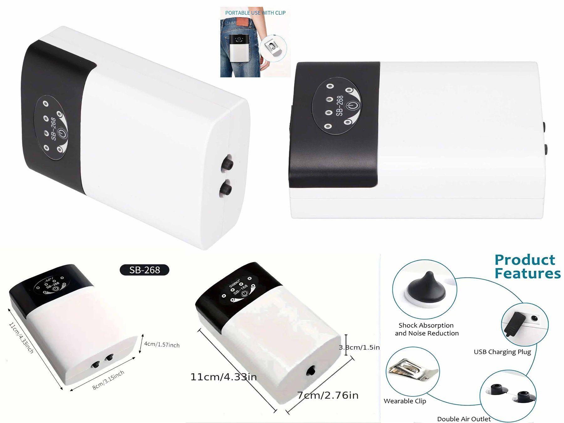 Pompe: Rechargeable Fish Tank Air Pump – Nuovo e nell'imballaggio originale da moosseedorf venduto da star1210 3
