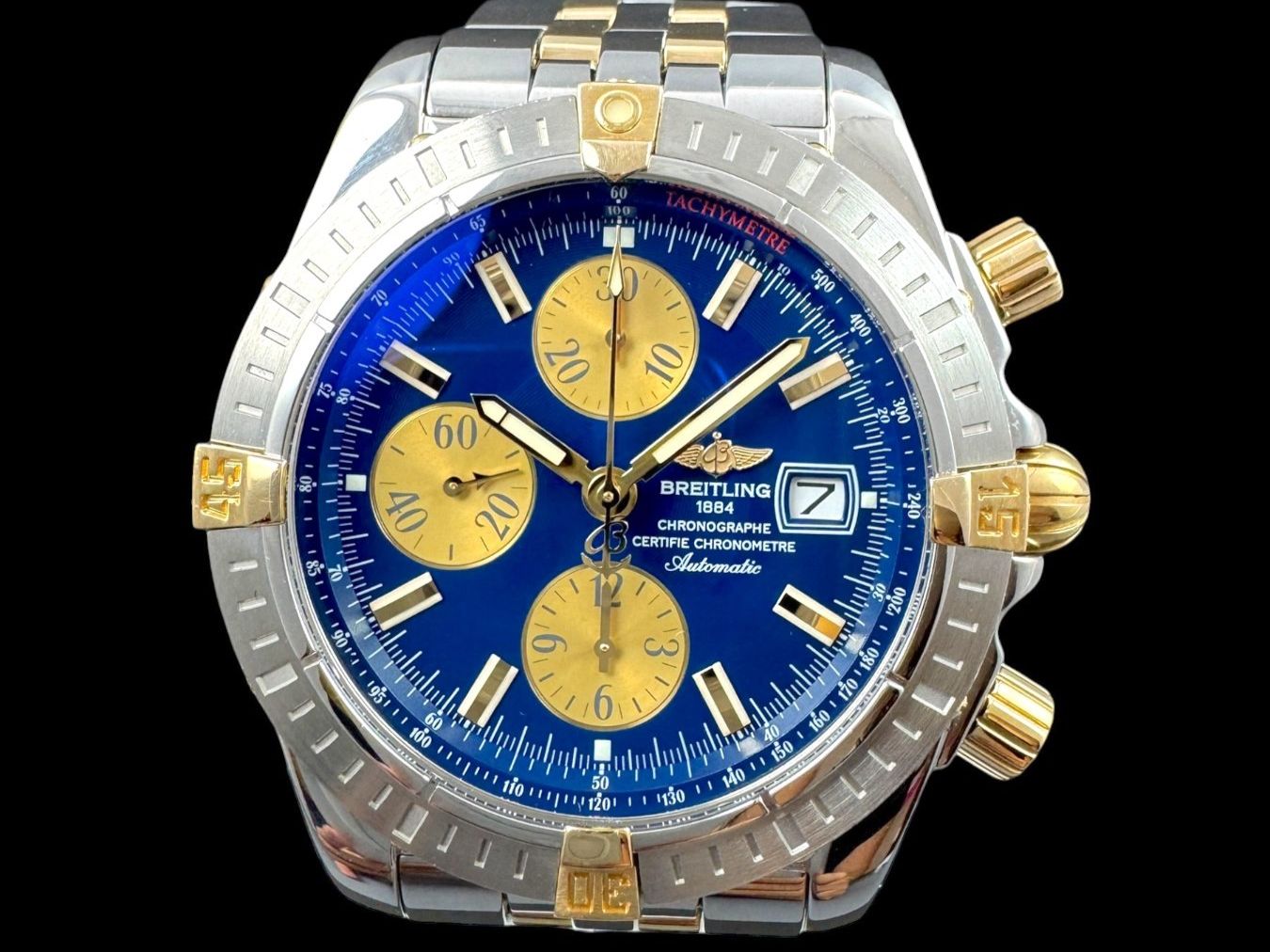 Breitling Orologi: Breitling Chronomat Evolution Automatic 45mm Bicolor *U1445 – Usato da Zürich venduto da GalerieInauen