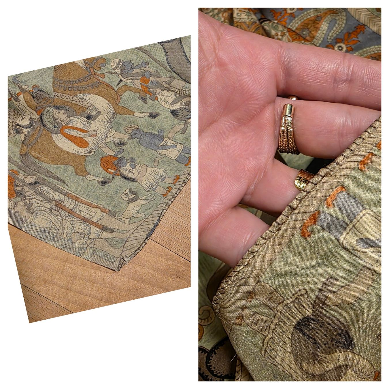 Foulards, Tücher & Schals: Handgefertigter Seidenschal – Gebraucht aus Wald ZH von CapLux 7