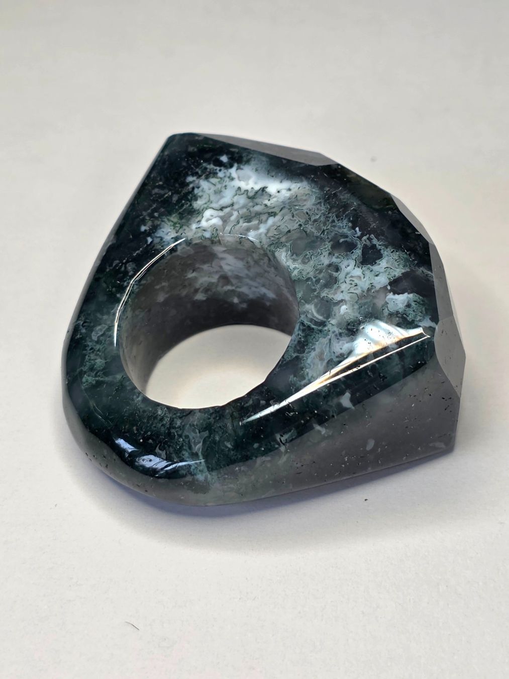 Bagues: Moss Agate Fullstone Fingerring – Neuf (Voir description) à Zürich par benedikt12 2