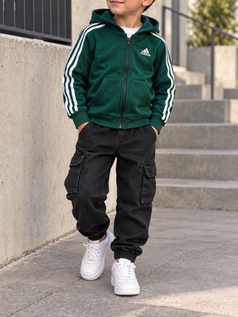 PULL À CAPUCHE ADIDAS VERTE POUR ENFANT
