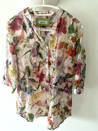 MALVIN Tunika-Bluse mit buntem Blumenprint – Gr. 38