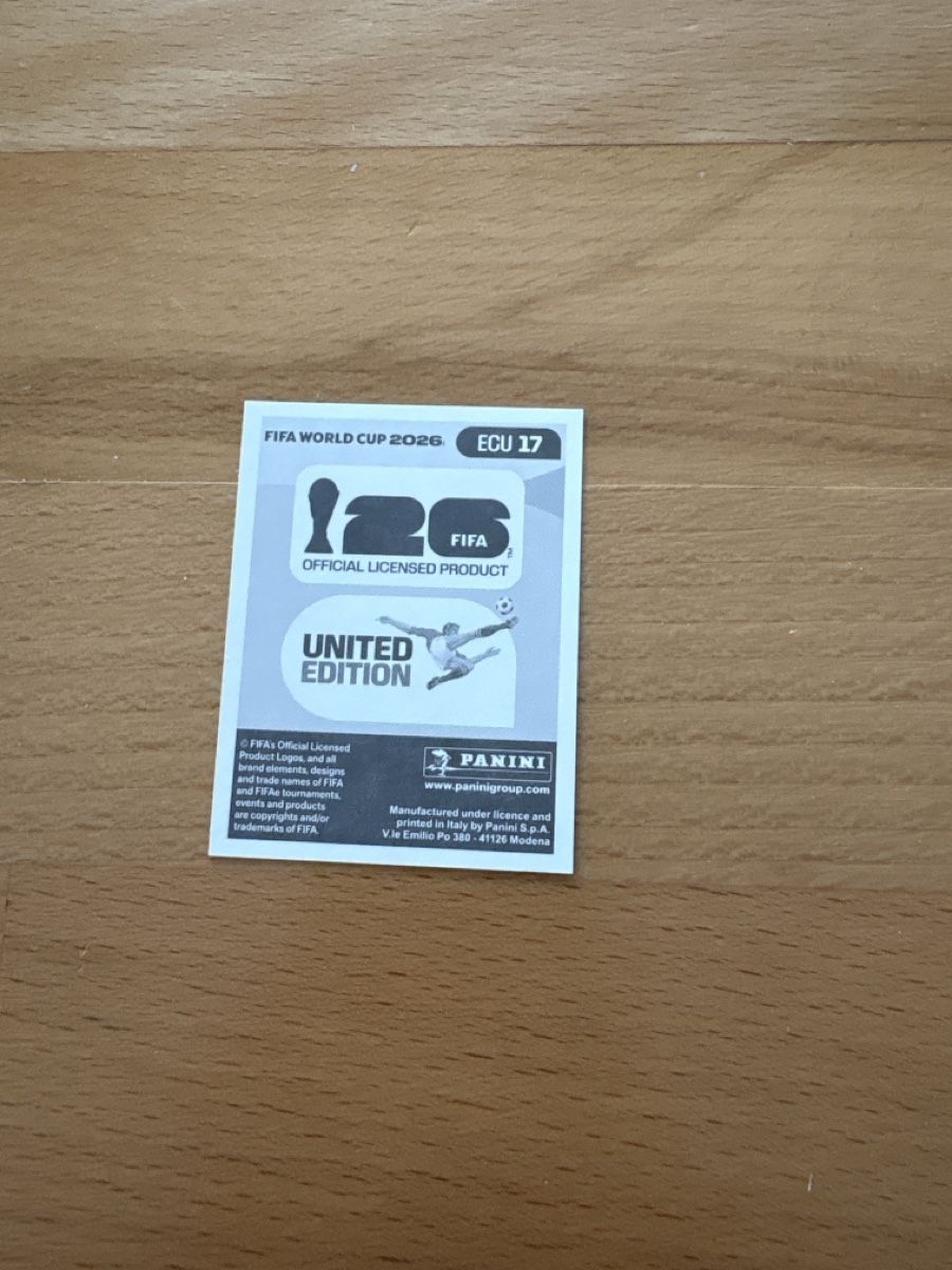 Panini Cartes à collectionner: FIFA WM 2026 ECU 17  – Neuf (Voir description) à Niederrohrdorf par 92Fischli 1