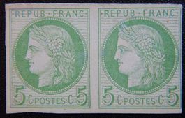 Frankreich Kolonie Kat. 17 (*) 1872 Kat. 10 Euro