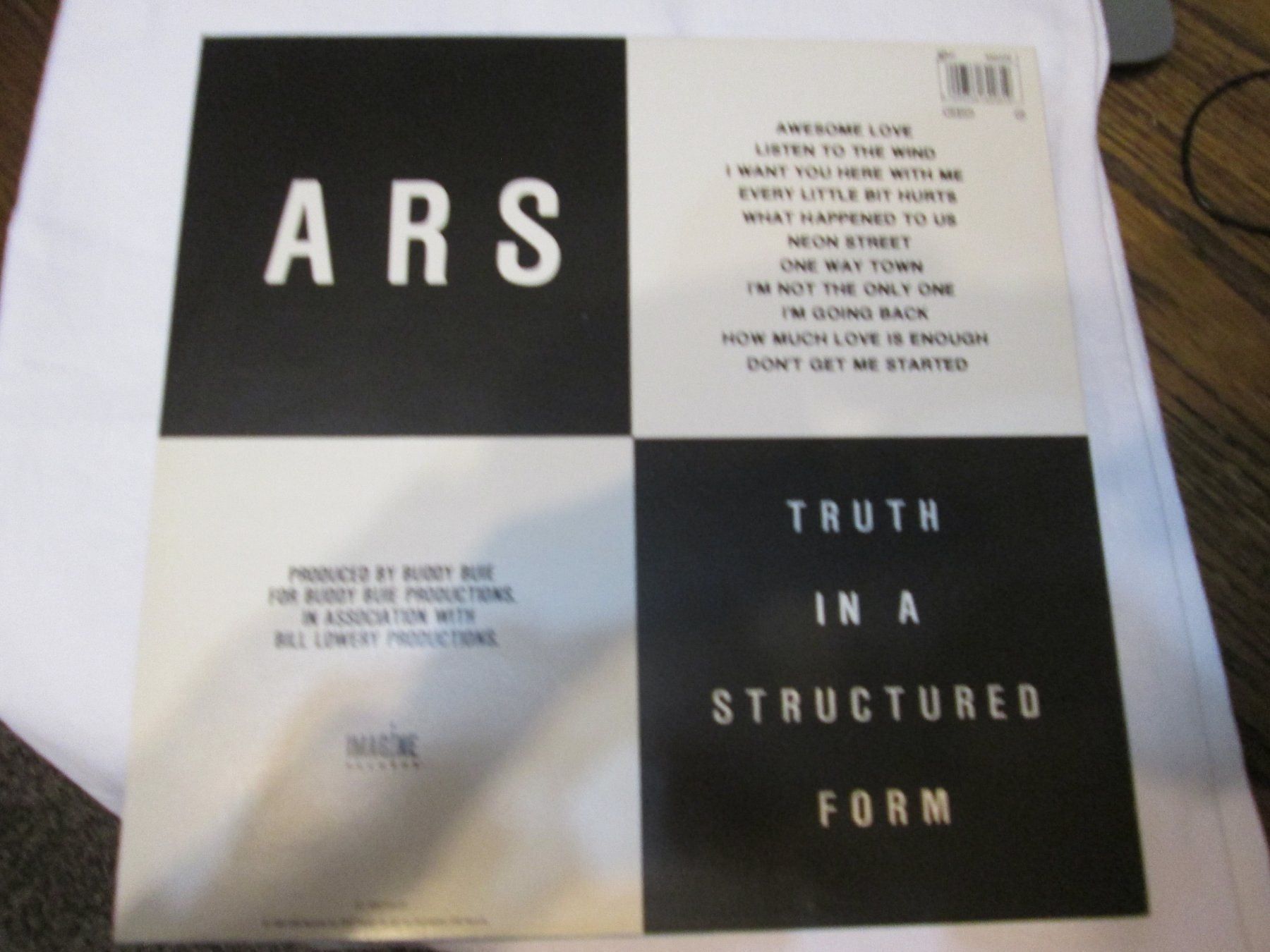 Schallplatten: Vinyle 33t ARS "Truth in a Structured Form" Epic 1989 – Gebraucht aus la Chaux-de-Fonds von Lampe 3