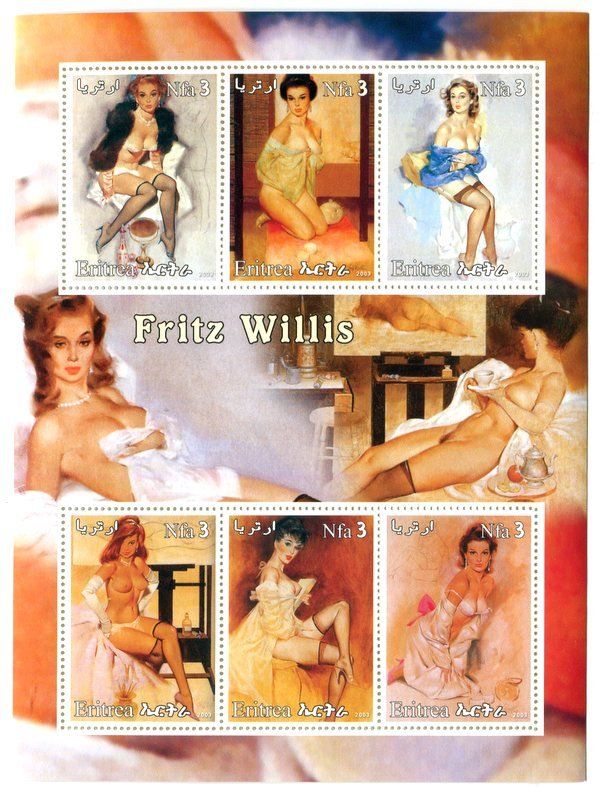 Tutti i francobolli: Block "Pin-up". Eritrea. – Nuovo e nell'imballaggio originale da Basel venduto da Butsch5
