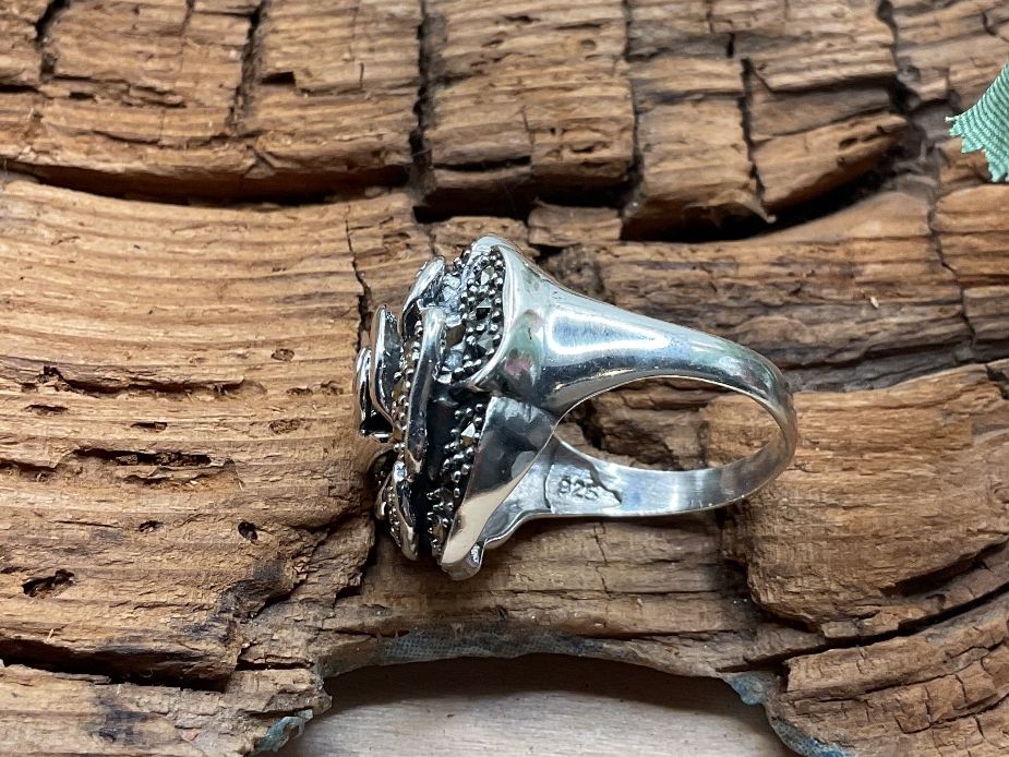 Anelli: Vintage Ring Sterlingsilber, Markasiten, Gr. 55.5 – Nuovo (secondo la descrizione) da Luzern venduto da S.Kern01 5