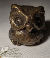 Eule Figur Bronze Einzelstück 214 gramm 
