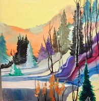 Winterlandschaft, Kunst, Malerei, Original, Top Zustand!