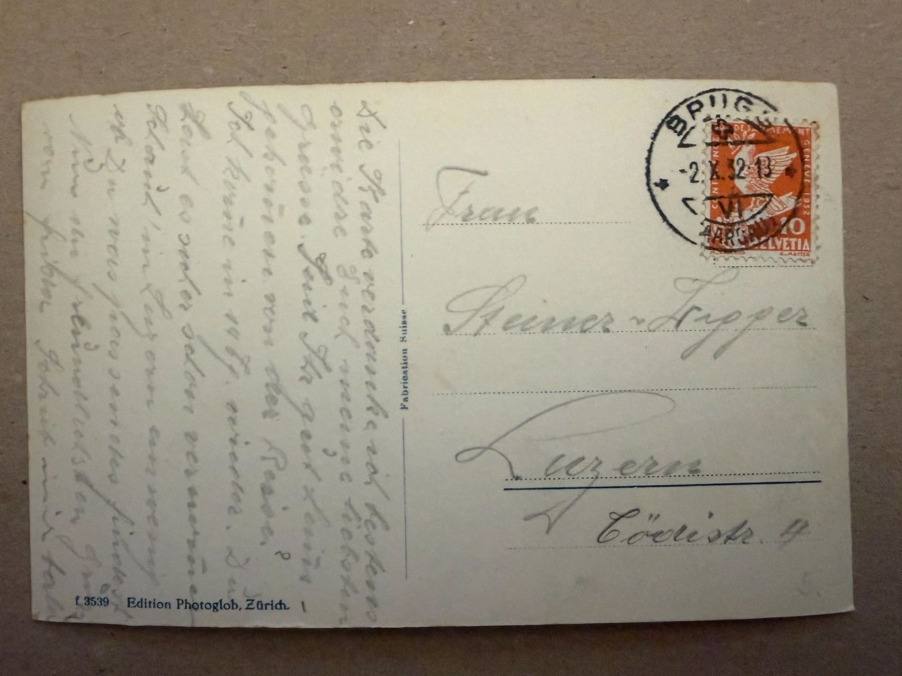 Cartoline postali: BRUGG AG  - Ansichtskarte – Usato da Tegerfelden venduto da siebenmacky 1
