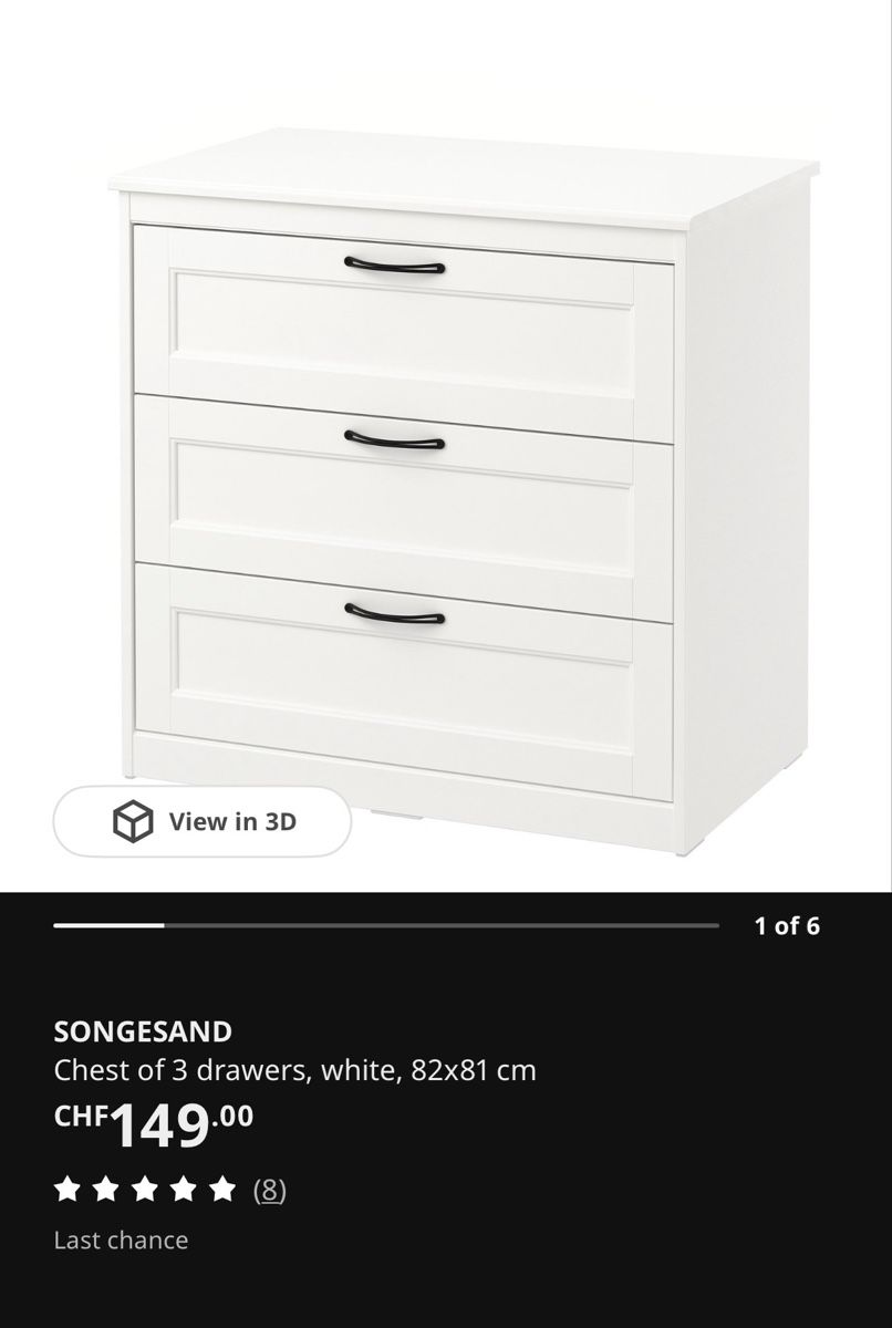 Cassettiere: IKEA Songesand Dresser – Usato da Basel venduto da san_2vhz 1