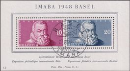 1948, W31 (IMABA BASEL, Nr.12) mit Sonderstempel, Kat: 90.-
