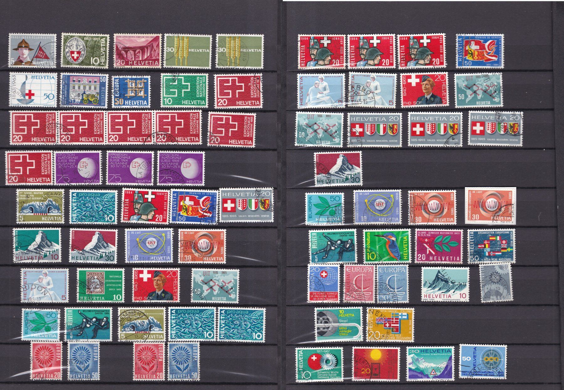 Tous les timbres: Briefmarkenalbum CH & UNO, viel Abo – D'occasion à Münchwilen AG par Nesar 8