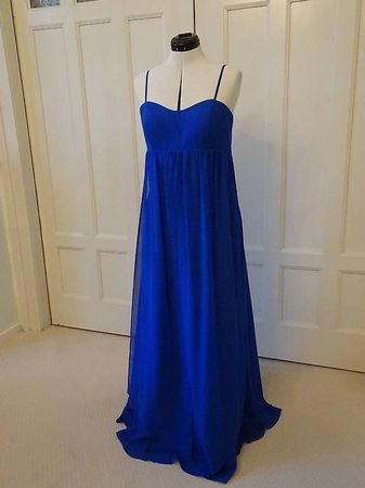 blaues Abendkleid
