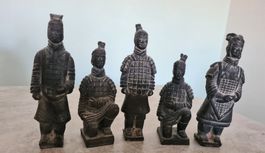 5 antike chinesische Terracotta Krieger Quin-Dynastie