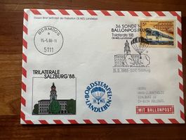 Ballonpost Österreich Brief 1988  Luxus  (V49)