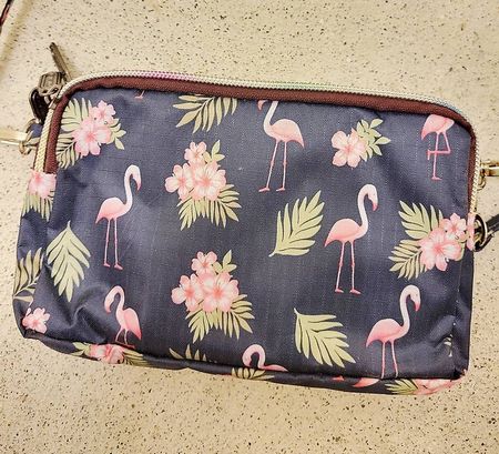 Clutch Umhängetasche Flamingo neuwertig