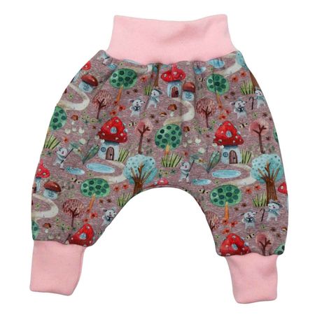 Fleece Pumphose mit Safari Mäuschen - Gr. 56/62 NEU