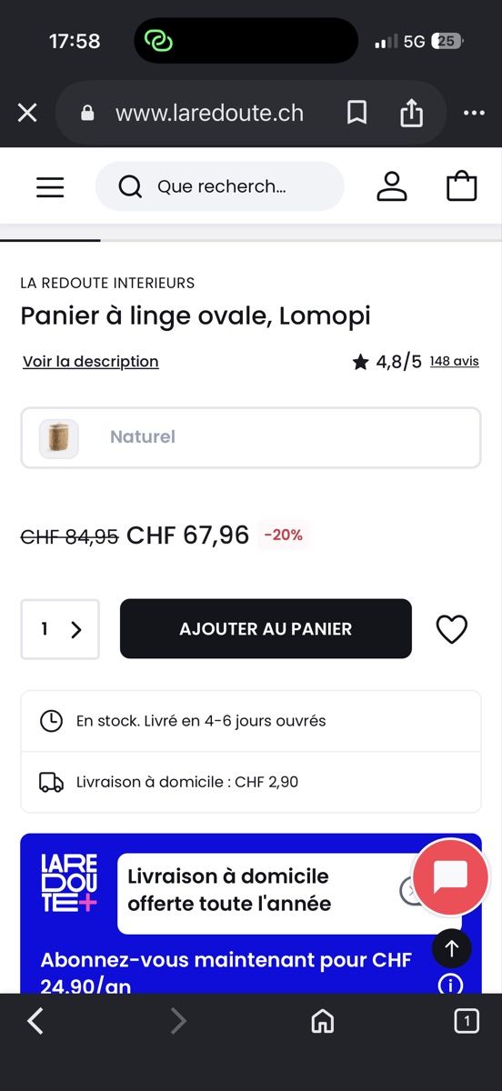 Paniers à linge: Panier à linge la redoute lomopi – D'occasion à Zürich par Elisabeth_Lefebvre 8