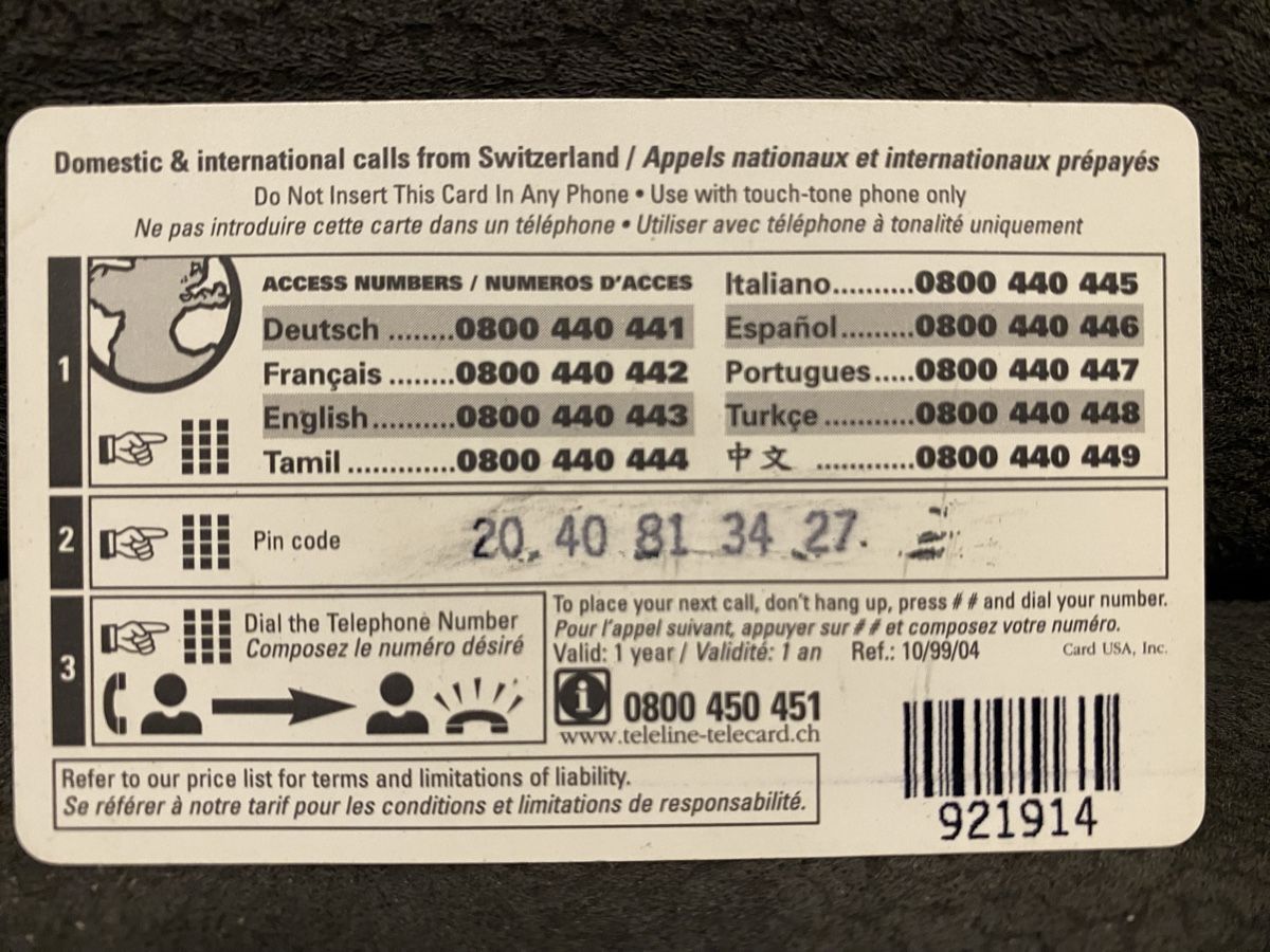 Telefon- & Taxkarten: Teleline – Gebraucht aus Lausanne von babacard10 1