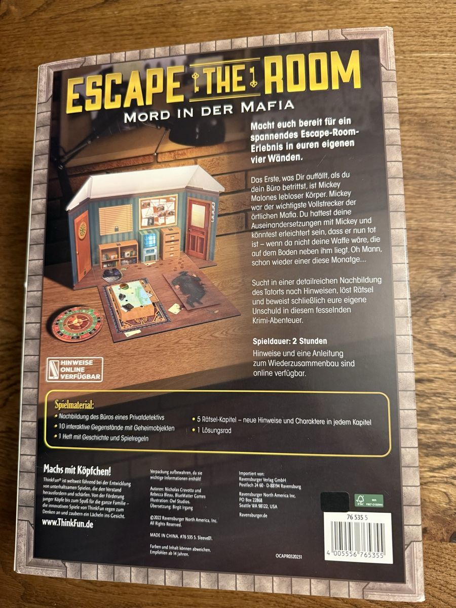 Giochi: Escape Spiel - In der Mafia – Nuovo (secondo la descrizione) da Altdorf UR venduto da Tinks07 1