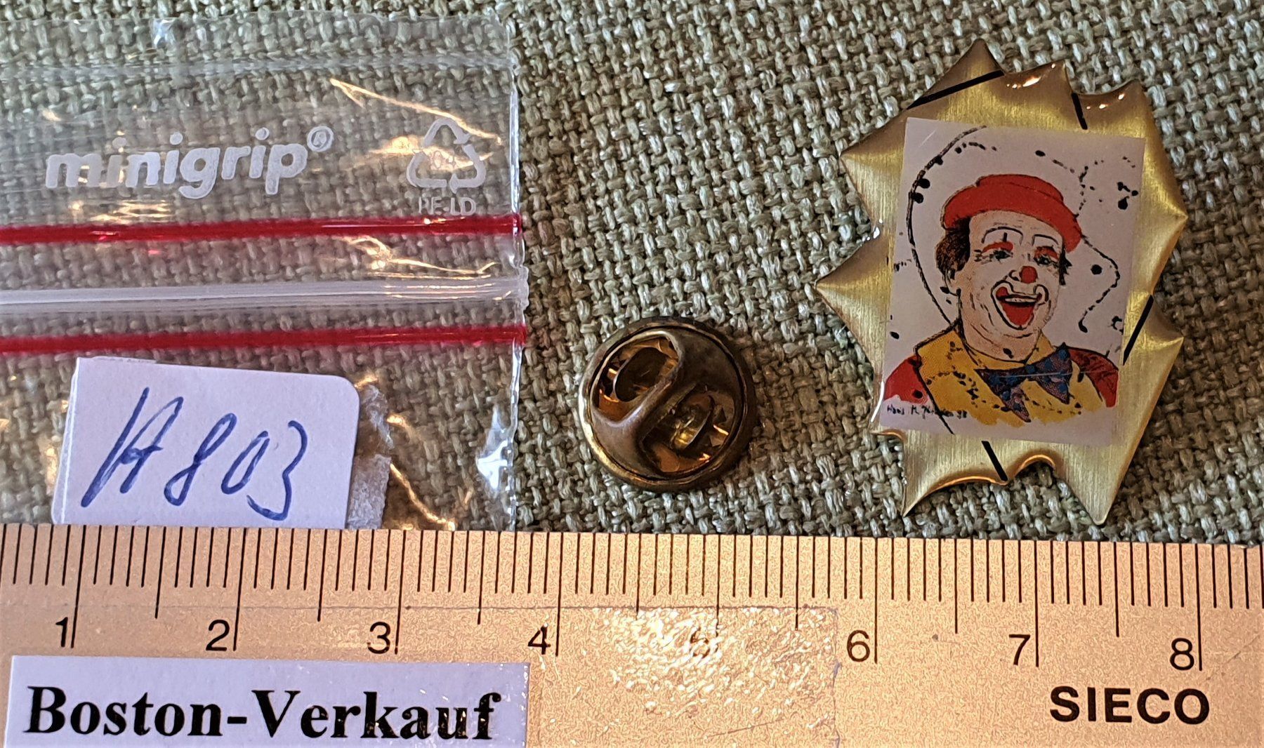 Placchette & Badge: H803 - Pin Schweizer Clown – Usato da Reinach BL venduto da Boston-Verkauf 1